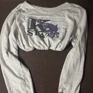 K State cropped vintage sweatshirt